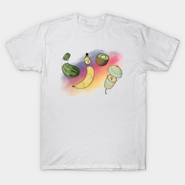 Colorful Fruit T-Shirt by Olooriel